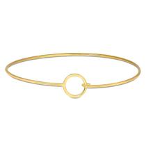 Bracelete Liso Gancho Folheado A Ouro