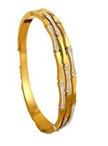 Bracelete Luxo Cravejado Triplo Feminino - Banhado A Ouro