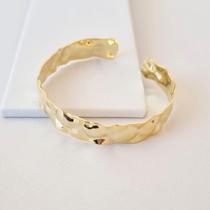 Bracelete Martelado Banhado A Ouro 18K