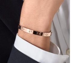 Bracelete masculino aço inoxidável dourado banhado ouro 18k À Prova D'água E Suor
