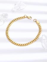 Bracelete Minimalista Masculino Banhado A Ouro 18K Bracelete Minimalista Masculino Banhado A Ouro 18K