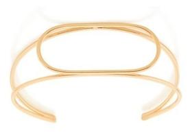 Bracelete Moederno Tudo Oco 2 mm Topo 20 mm Pulseira Ouro 18 Kilates 6 Gramas