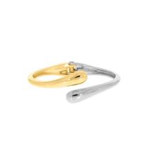 Bracelete Onda Dourado e Prateado - Banhado em Ouro 18k - Tri Gata Semijoias