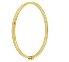 Bracelete Ouro !8 kilates 8 Gramas 5.10 mm Trava de Segurança oco Resitente