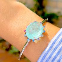 Bracelete Oval Fusion Turmalina Light - Prata 925 Bracelete Oval Fusion Turmalina Light - Prata 925