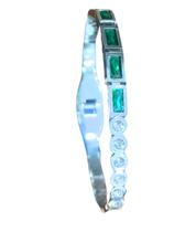 Bracelete Pandora Safira Zircônia Aço Cirúrgico - Brilho e Glamour