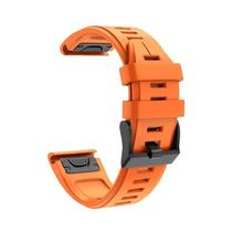 Bracelete para Garmin Fenix 6 5 3HR 26mm de silicone laranja