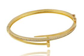 Bracelete Prego 1 Filete Zircônias Bracelete Prego 1 Filete Zircônias