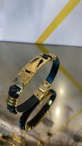 Bracelete Preto com dourado nossa senhora Bracelete Preto com dourado nossa senhora