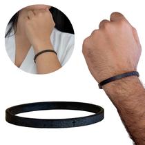 Bracelete Pulseira Aço inox 316l Cor Preta Oração Pai Nosso Bracelete Pulseira Aço inox 316l Cor Preta Oração Pai Nosso