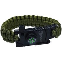 Bracelete Pulseira Apito Paracord Faca Bússola AVB BPC9