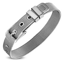 Bracelete Pulseira Estilo Fivela Malha em Aço Inox Bracelete Pulseira Estilo Fivela Malha em Aço Inox