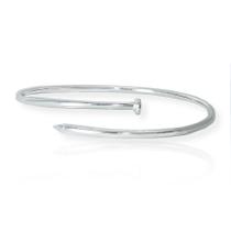 Bracelete Pulseira Feminino Prata Original Rigido Prego / Único / Prego