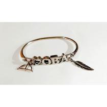 Bracelete Pulseira Folheada Prateada Orixá Oba Candomblé
