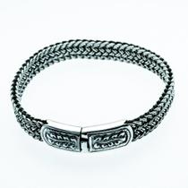 Bracelete Pulseira Masculina Bali Prata 925