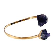 Bracelete Pulseira Pedra Natural Ametista Ajustável