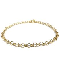 Bracelete Pulseira Portuguesa Em Ouro 18k Elo Português Feminina Com Fecho Boia