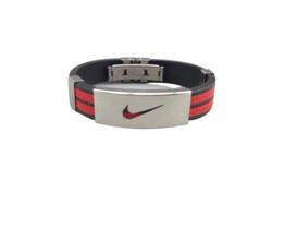 Bracelete Pulseira Silicone E Aço Inoxidável