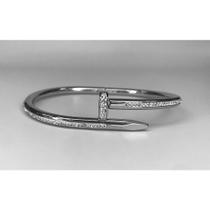 Bracelete Pulseira STRASS Prego Pulseira Aço Inox Brilho Strass Koreana