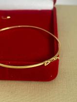 Bracelete Quadrado 1mm - 19cm - Ouro 18k