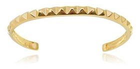 Bracelete regulável Jade design Spike banhado em ouro 18k Bracelete regulável Jade design Spike banhado em ouro 18k