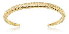 Bracelete regulável Priscila design diagonal banhado em ouro 18k Bracelete regulável Priscila design diagonal banhado em ouro 18k