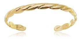 Bracelete regulável Verenice design diagonal chapado banhado em ouro 18k