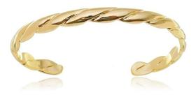 Bracelete regulável Verenice design diagonal chapado banhado em ouro 18k Bracelete regulável Verenice design diagonal chapado banhado em ouro 18k