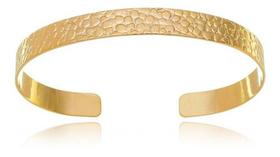 Bracelete regulável Viena design chapado estampado banhado em ouro 18k