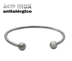 Bracelete Rígido Aberto Aço Inox Antialérgico Com Fecho Rosca