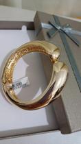 Bracelete robusto folheado polido banho 10mm De ouro18k