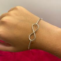 Bracelete Símbolo De Infinito 100% Prata925