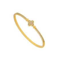 Bracelete Trevo com Zircônias - Banhado em Ouro 18k Bracelete Trevo com Zircônias - Banhado em Ouro 18k