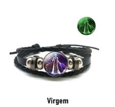 Bracelete Unissex Personalizado Signo de Gêmeos do Zodíaco Luminoso