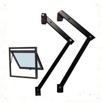 Braço Articulado Maxim-ar Alumínio 40cm/400mm Janela Basculante Linha Suprema Preto Par Braço Articulado Maxim-ar Alumínio 40cm/400mm Janela Basculante Linha Suprema Preto Par