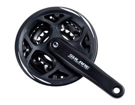 Braco d/e 170mm 42/34/24 p. quadrada aluminio pto (coroas aco) c/ prot