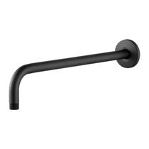 Braço de chuveiro OFFO 30,48 cm para montagem em parede em aço inoxidável preto fosco