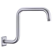 Braço de chuveiro TRUSTMI S Shape de 33 cm de altura em aço inoxidável