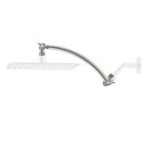 Braço de extensão de cabeça de chuveiro Hibbd All Metal 25 cm de níquel escovado Braço de extensão de cabeça de chuveiro Hibbd All Metal 25 cm de níquel escovado