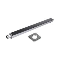 Braço Extensor De Chuveiro De Metal Preto Montado Na Parede Em Aço Inoxidável 30-40cm Para Chuveiro Braço Extensor De Chuveiro De Metal Preto Montado Na Parede Em Aço Inoxidável 30-40cm Para Chuveiro