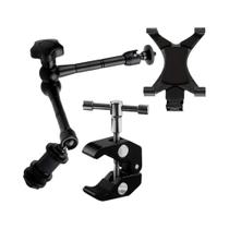 Braço Mágico Ajustável Super Clamp Adaptador De Rosca 14 Para Suporte De Tablet E Celular De 79-11