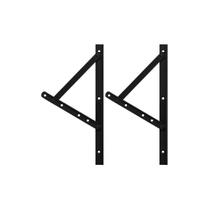 Braço maxim-ar 80cm/800mm janela linha 25 preto articulado par Braço maxim-ar 80cm/800mm janela linha 25 preto articulado par