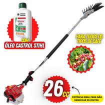 Braço Mecânico de Derriçar Café Kawashima Com Pente Mecânico de Garra Dupla + Óleo Castrol Stihl 2t