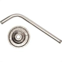 Braco Para Tempo 0,50Cm Curvo Com Canopla 1503 - Kit C/10