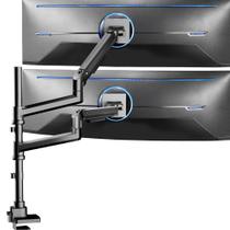 Braço pneumático VIVO STAND-V120K para montagem em mesa Dual Ultrawide