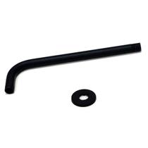 Braço Redondo Preto para Ducha ou Chuveiro - Máxima Metais