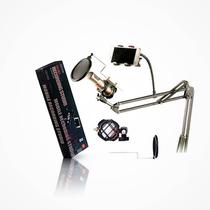 Braço Suporte Celular Mesa De Grava Remax Articulada e Ajustável CK100 + Suporte MIC Braço