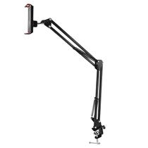 Braço Suporte De Mesa Articulado P/ Celular Em Live Reunião Cor Preto Braço Suporte De Mesa Articulado P/ Celular Em Live Reunião Cor Preto