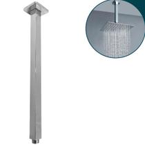 Braço Tubo Inox Quadrado Teto Ducha Chuveiro 40cm Braço de Chuveiro a Gas Vertical Banheiro Luxo Aço Inox 201 Polido Brilhoso Braço Tubo Inox Quadrado Teto Ducha Chuveiro 40cm Braço de Chuveiro a Gas Vertical Banheiro Luxo Aço Inox 201 Polido Brilhoso