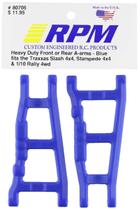 Braços em A para Traxxas Slash 4x4/Stampede RPM dianteiro/traseiro azuis
